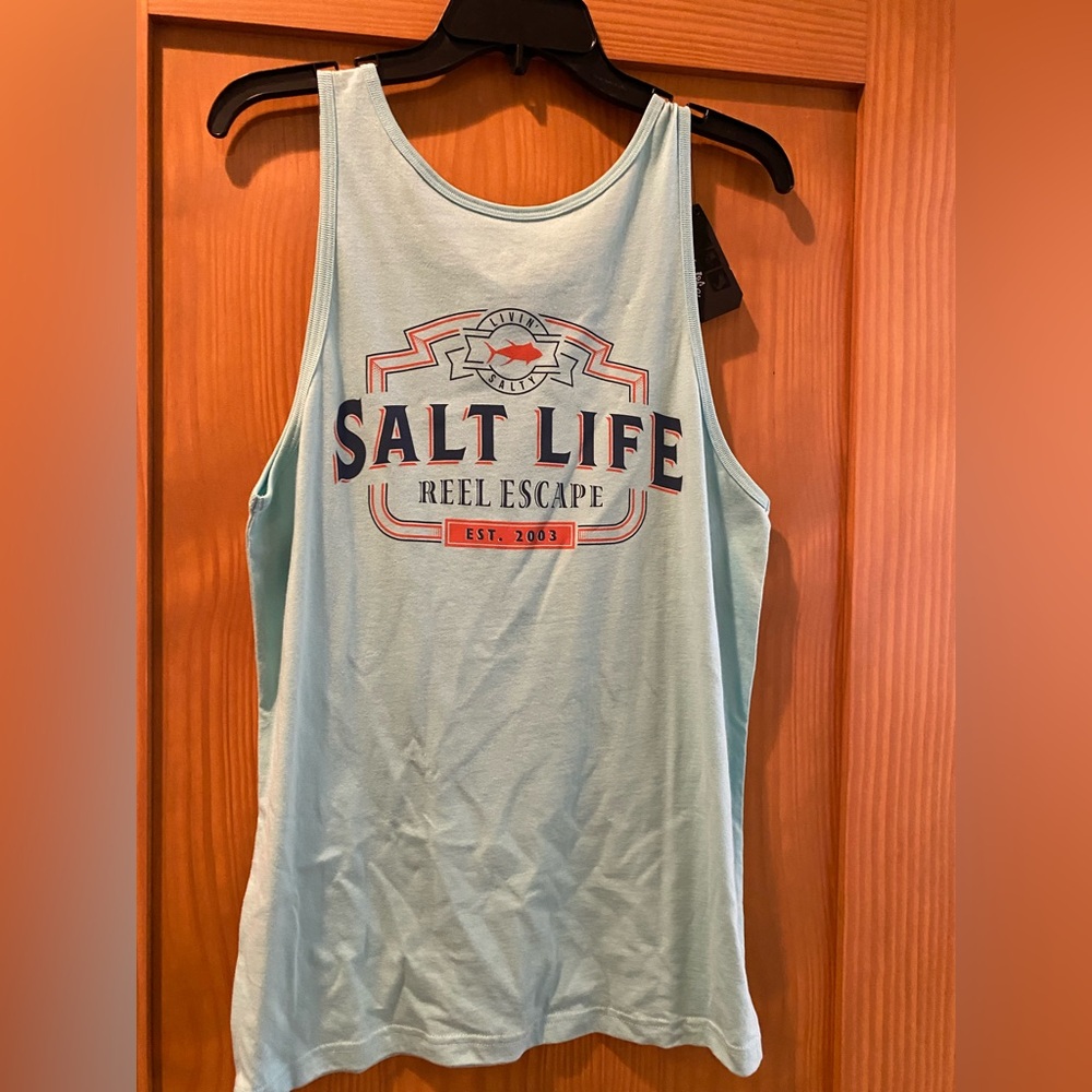 Salt Life Men’s Aqua Reel Escape Tank Top NWT Size S